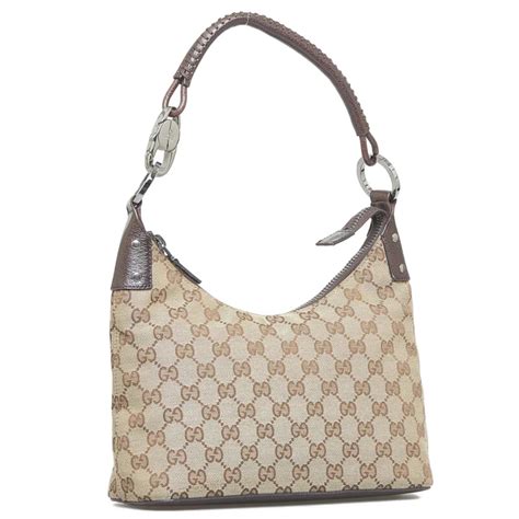 gucci 115002|Gucci GG Canvas Handbag One Shoulder Bag 115002 Beige .